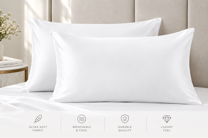White mulberry silk pillowcase